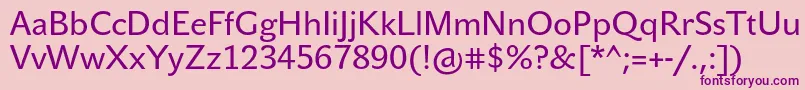 JohnsansWhiteProBold Font – Purple Fonts on Pink Background