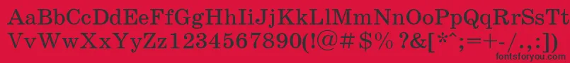 Schooldl Font – Black Fonts on Red Background