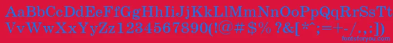 Schooldl Font – Blue Fonts on Red Background