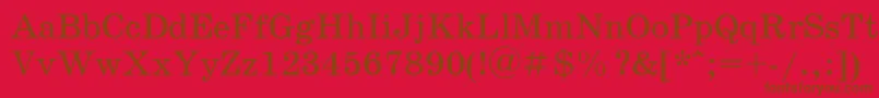 Schooldl Font – Brown Fonts on Red Background