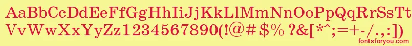 Schooldl Font – Red Fonts on Yellow Background