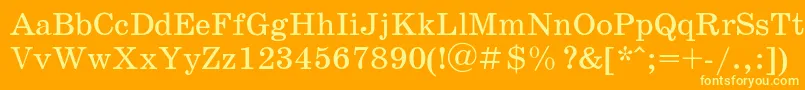 Schooldl Font – Yellow Fonts on Orange Background