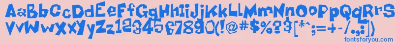 Bob Font – Blue Fonts on Pink Background