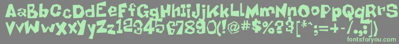 Bob Font – Green Fonts on Gray Background