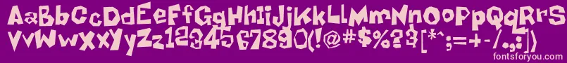 Bob Font – Pink Fonts on Purple Background