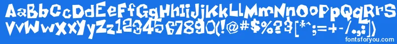 Bob Font – White Fonts on Blue Background