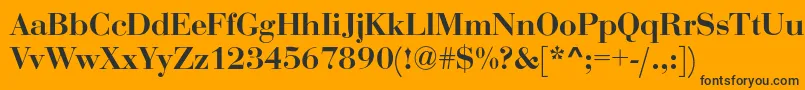 Rothni Font – Black Fonts on Orange Background