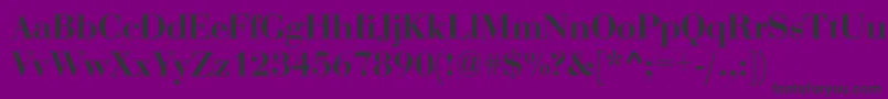 Rothni-Schriftart – Schwarze Schriften auf violettem Hintergrund