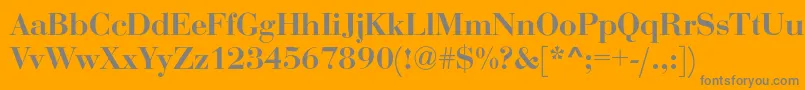 Rothni Font – Gray Fonts on Orange Background