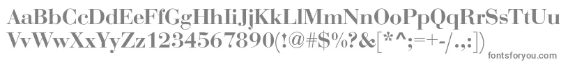 Rothni-fontti – harmaat kirjasimet valkoisella taustalla