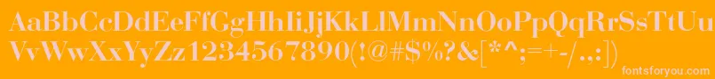 Rothni Font – Pink Fonts on Orange Background