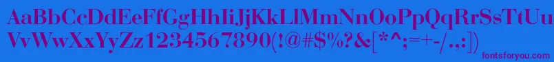 Rothni Font – Purple Fonts on Blue Background