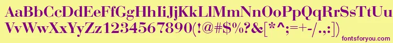 Rothni Font – Purple Fonts on Yellow Background