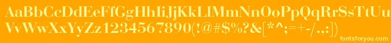 Rothni Font – Yellow Fonts on Orange Background