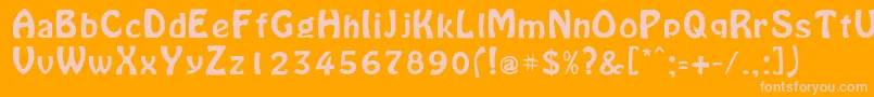 Lacosta Font – Pink Fonts on Orange Background