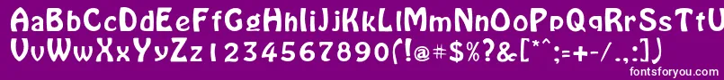 Lacosta Font – White Fonts on Purple Background