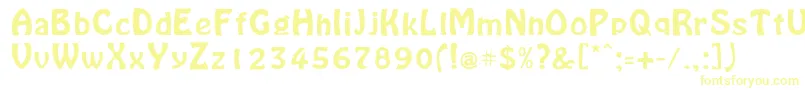 Lacosta Font – Yellow Fonts on White Background