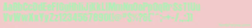 Arroyo Font – Green Fonts on Pink Background