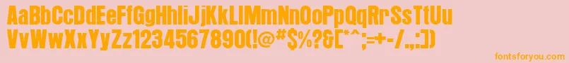 Arroyo Font – Orange Fonts on Pink Background