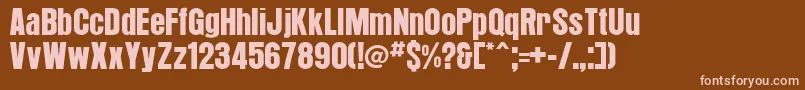 Arroyo Font – Pink Fonts on Brown Background
