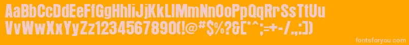 Arroyo Font – Pink Fonts on Orange Background