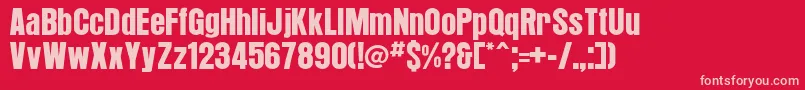 Arroyo Font – Pink Fonts on Red Background