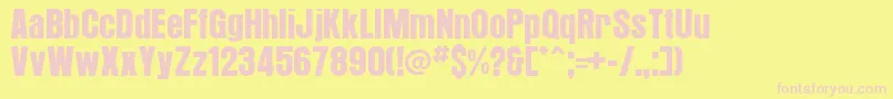 Arroyo Font – Pink Fonts on Yellow Background