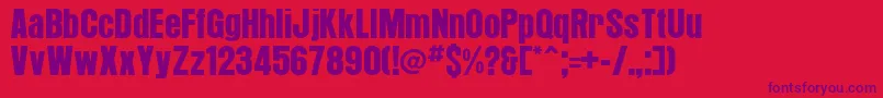 Arroyo Font – Purple Fonts on Red Background