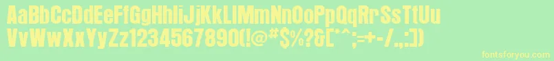 Arroyo Font – Yellow Fonts on Green Background