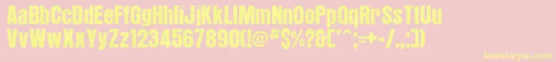 Arroyo Font – Yellow Fonts on Pink Background