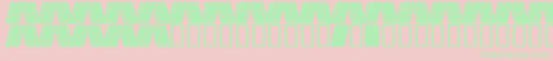 DominoNormalKursiv Font – Green Fonts on Pink Background