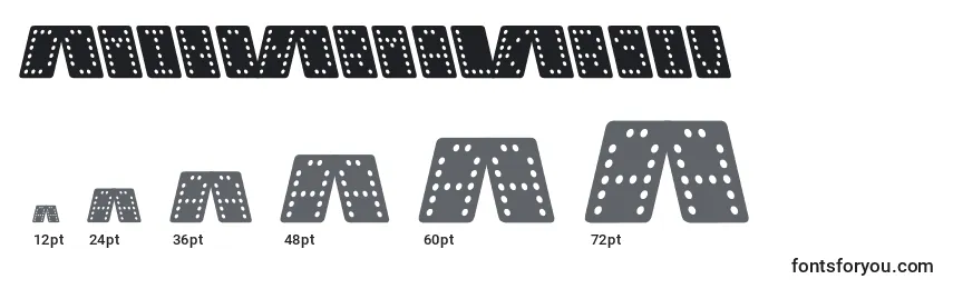 DominoNormalKursiv Font Sizes