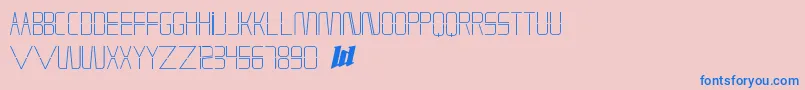 Heon Font – Blue Fonts on Pink Background