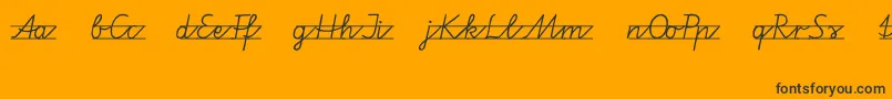 Шрифт Vamiba – чёрные шрифты на оранжевом фоне