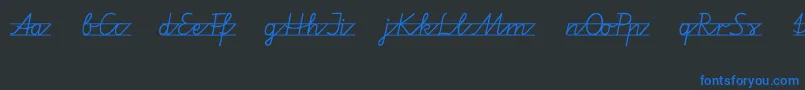 Шрифт Vamiba – синие шрифты на чёрном фоне