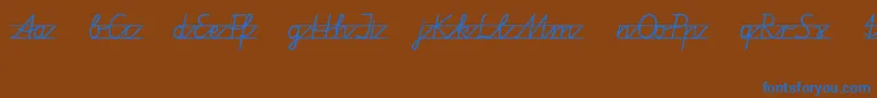 Vamiba Font – Blue Fonts on Brown Background