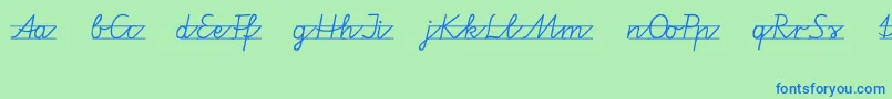 Vamiba Font – Blue Fonts on Green Background