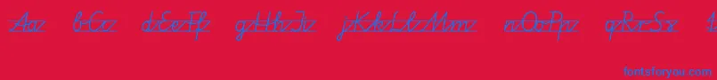 Vamiba Font – Blue Fonts on Red Background