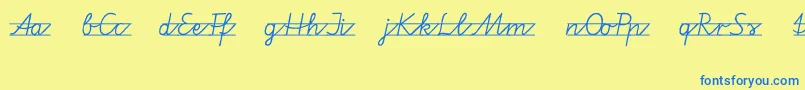 Vamiba Font – Blue Fonts on Yellow Background