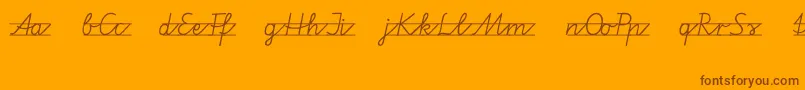 Шрифт Vamiba – коричневые шрифты на оранжевом фоне