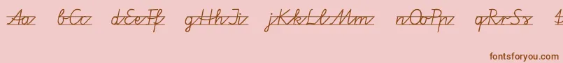 Шрифт Vamiba – коричневые шрифты на розовом фоне