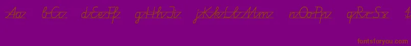 フォントVamiba – 紫色の背景に茶色のフォント