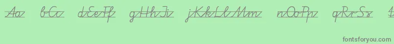 Vamiba Font – Gray Fonts on Green Background
