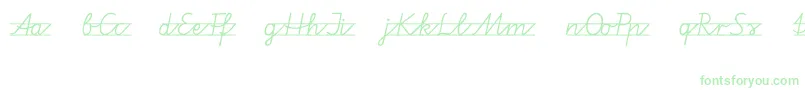 Шрифт Vamiba – зелёные шрифты на белом фоне