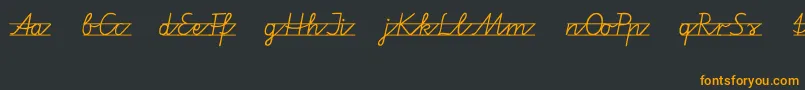 Vamiba Font – Orange Fonts on Black Background