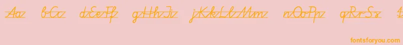 Vamiba Font – Orange Fonts on Pink Background