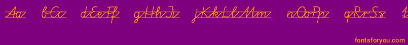 Vamiba Font – Orange Fonts on Purple Background