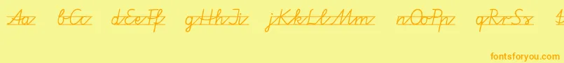 Vamiba Font – Orange Fonts on Yellow Background