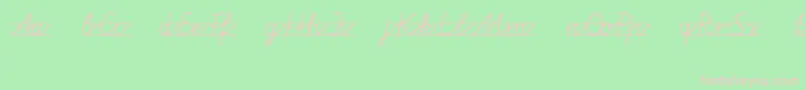 フォントVamiba – 緑の背景にピンクのフォント