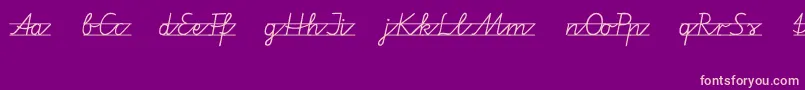 Vamiba-fontti – vaaleanpunaiset fontit violetilla taustalla